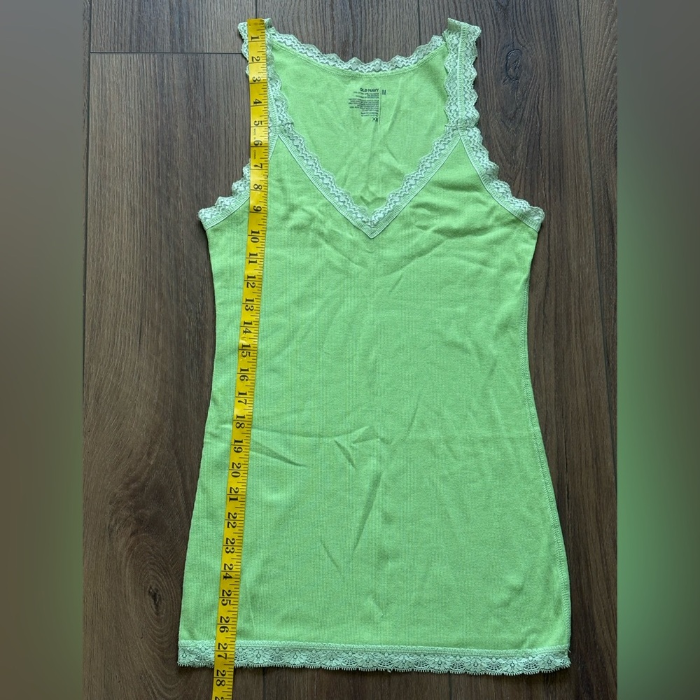 Women’s Y2K Tank Top Cami Size M Lace Trim 2000s Mcbling - Picture 7 of 7